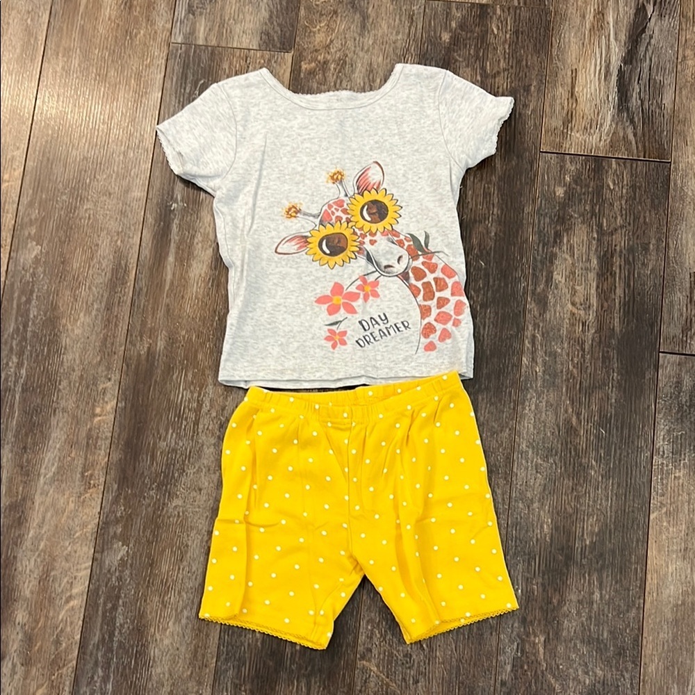 Carter's Kids Pajama Set - Giraffe w/sunflower